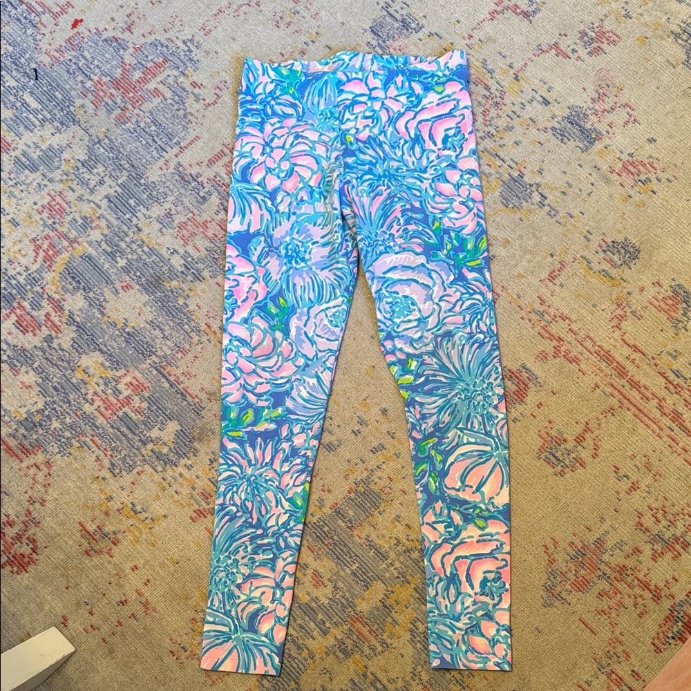 Lilly Pulitzer Kids Leggings - Blue, Pink, Green Floral